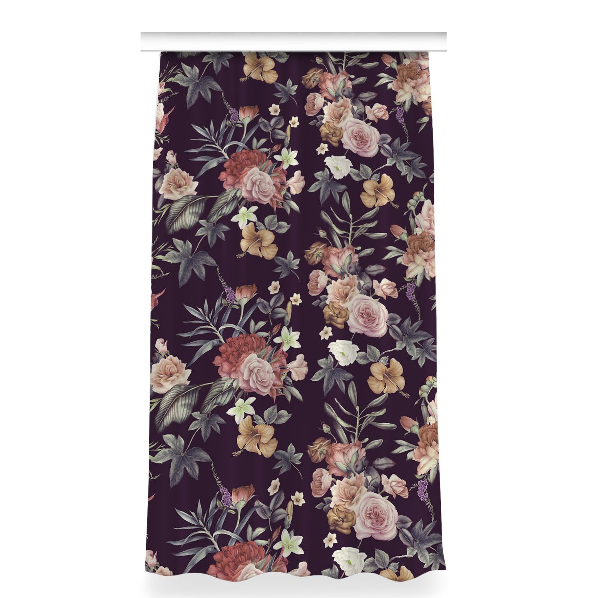 Klasyczna zasłona kolory 150x280 Kwiaty ogrodowe, Fabricsy