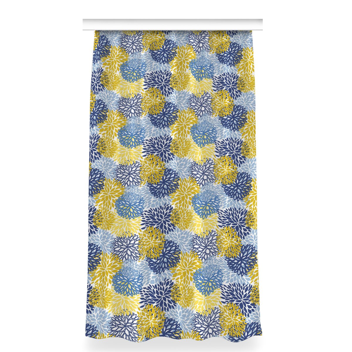 Gotowa zasłona dekor 150x280 cm Kwiaty chryzantemy, Fabricsy