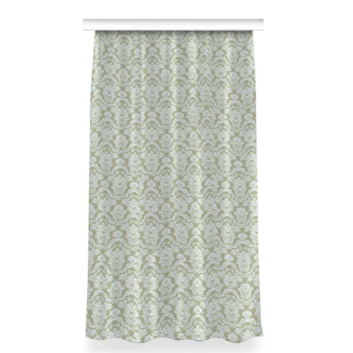 Klasyczna zasłona kolory 150x280 Zielony ornament, Fabricsy