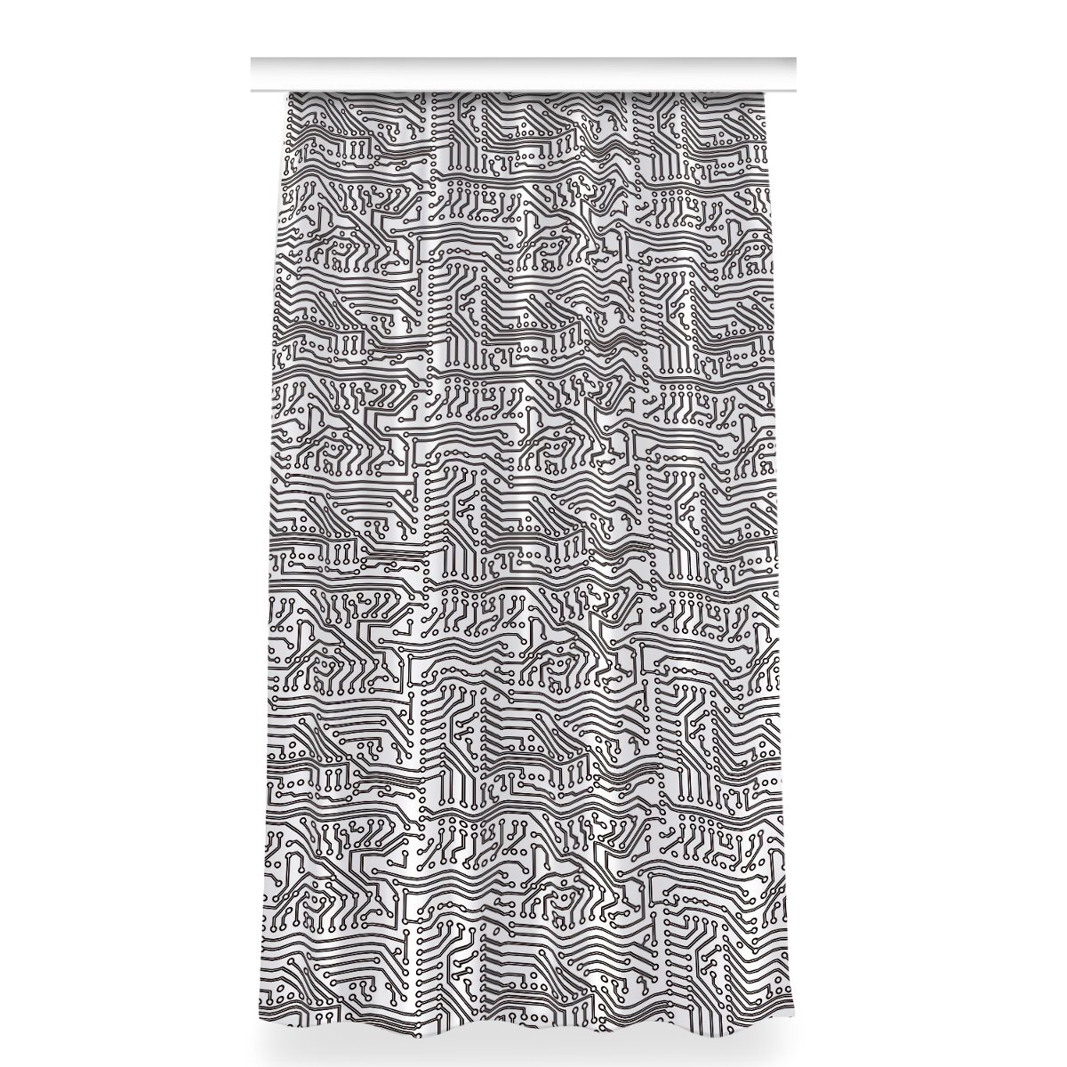 Gotowa zasłona z grafiką 150x280 cm Układ scalony, Fabricsy