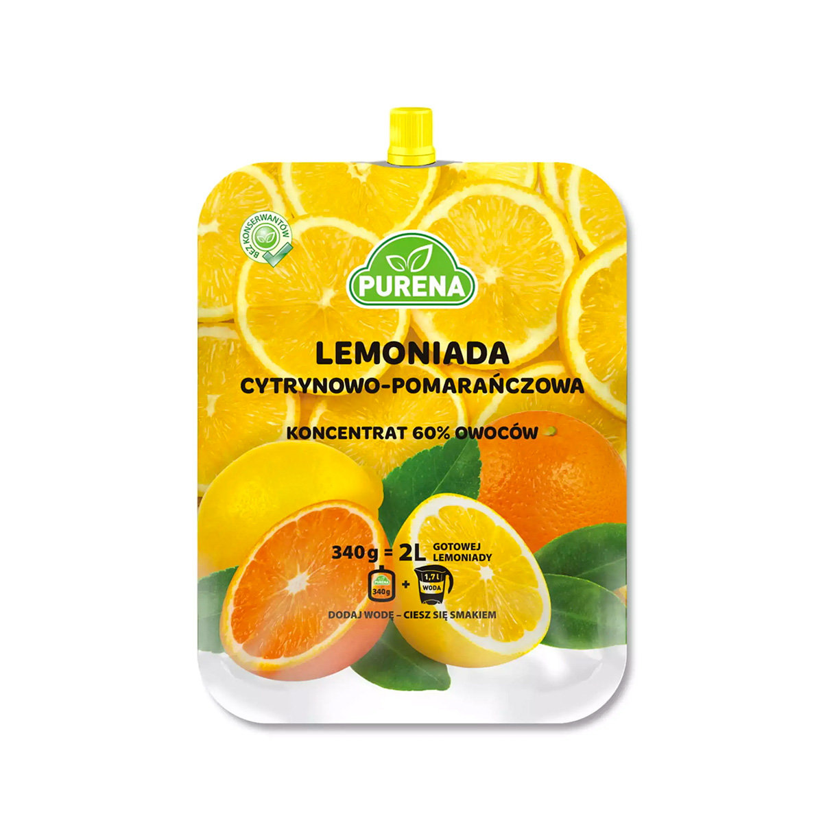 Purena Lemoniada cytrynowo - pomarańczowa, koncentrat Pur