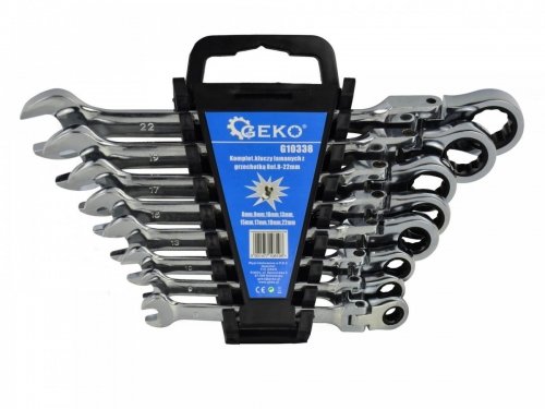 Klucze Płaskie Z Grzechotką Łamaną 8-22mm G10338