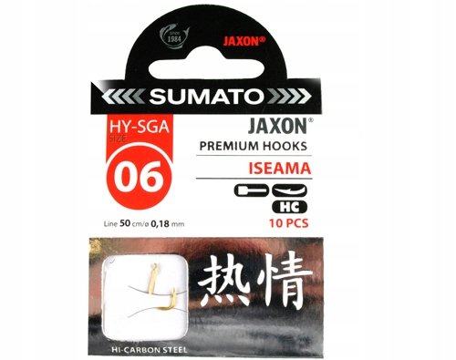 Jaxon Haczyki Sumato Iseama Z Przyponem Złote 6 - Zakupy Dla Firm. Hy-Sga06