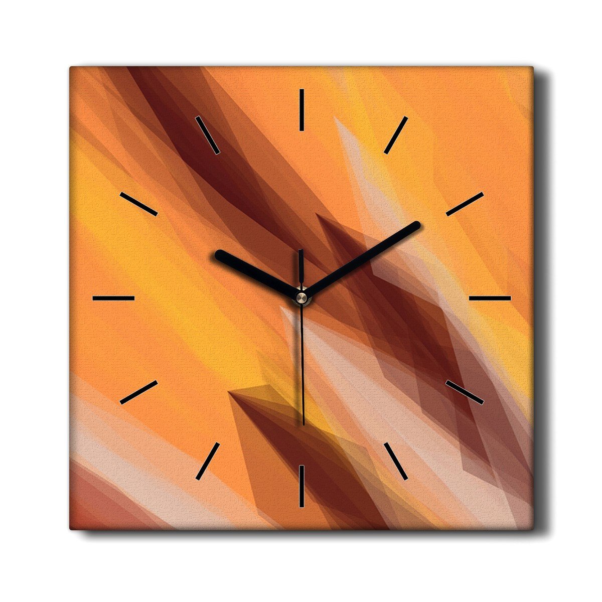 Zegar na płótnie Żółto brązowa abstrakcja 30x30 cm, Coloray