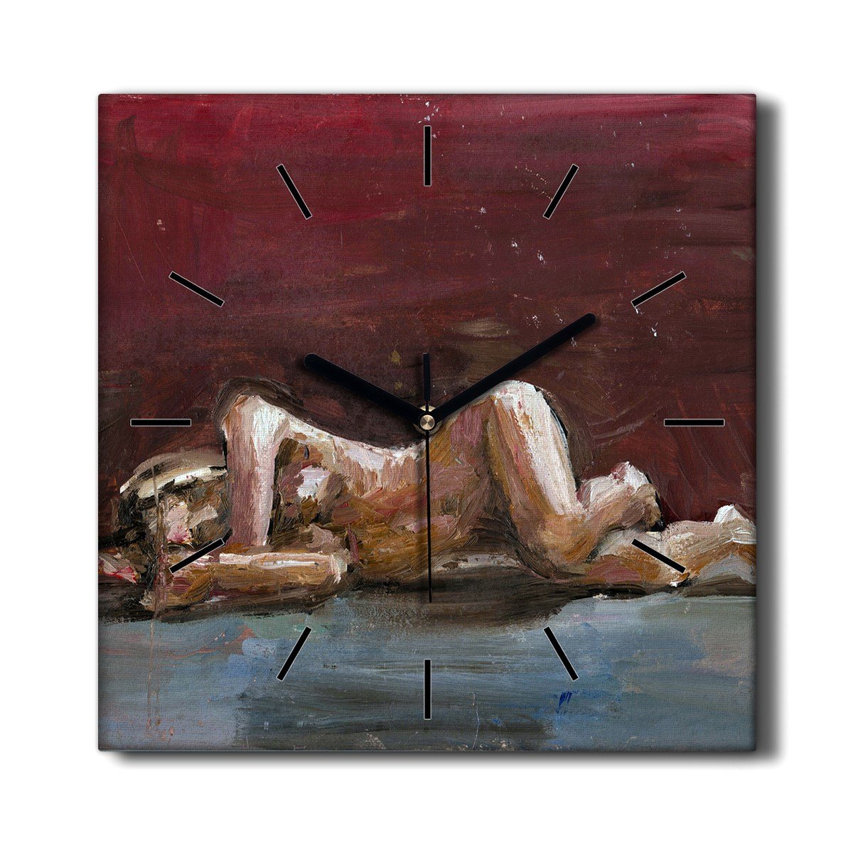Drewniany zegar na płótnie Kobiety anatomia 30x30, Coloray