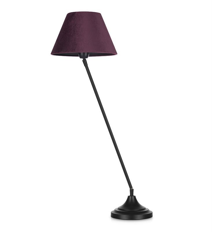 Markslojd Stojąca LAMPA stołowa GARDA 107384 klasyczna LAMPKA abażurowa fioletowa czarna 107384