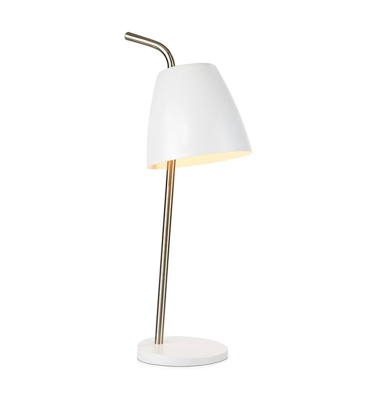 Markslojd Spin 107729 Lampa stołowa lampka 1x40W E14 biały/stal