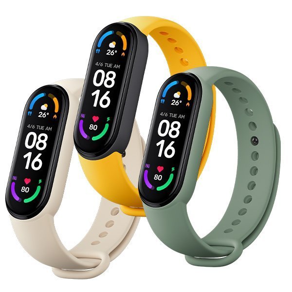 XIAOMI Opaska do Xiaomi Mi Smart Band 5 / Mi Band 6 Strap 3-Pack Ivory / Olive / Yellow