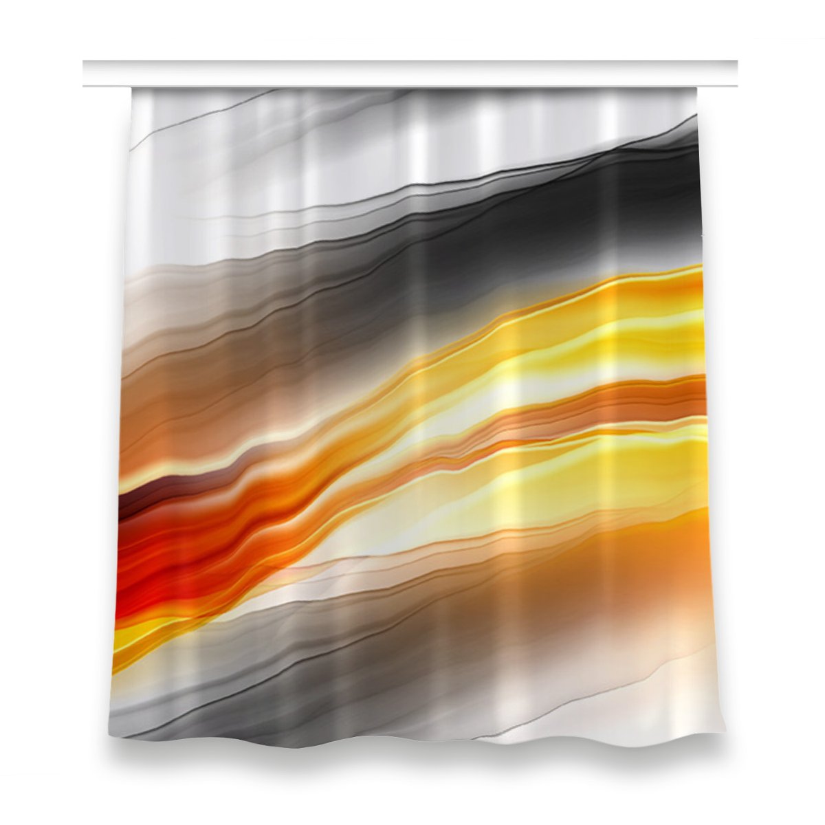 Gotowa zasłona wzór 150x160 Abstrakcja pomarańcz, Fabricsy