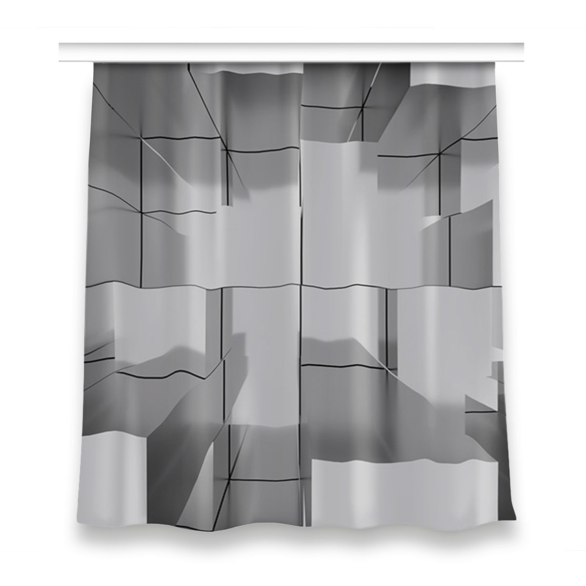 Klasyczna zasłona kolory wzór 150x160 Szare kafle, Fabricsy