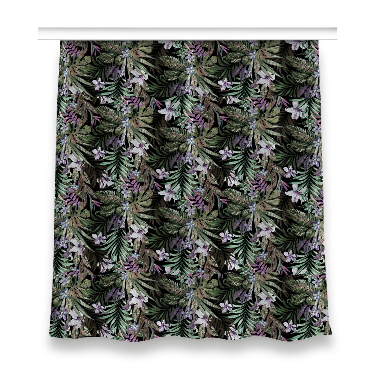Gotowa zasłona z nadrukiem 150x160 Palmowe kwiaty, Fabricsy