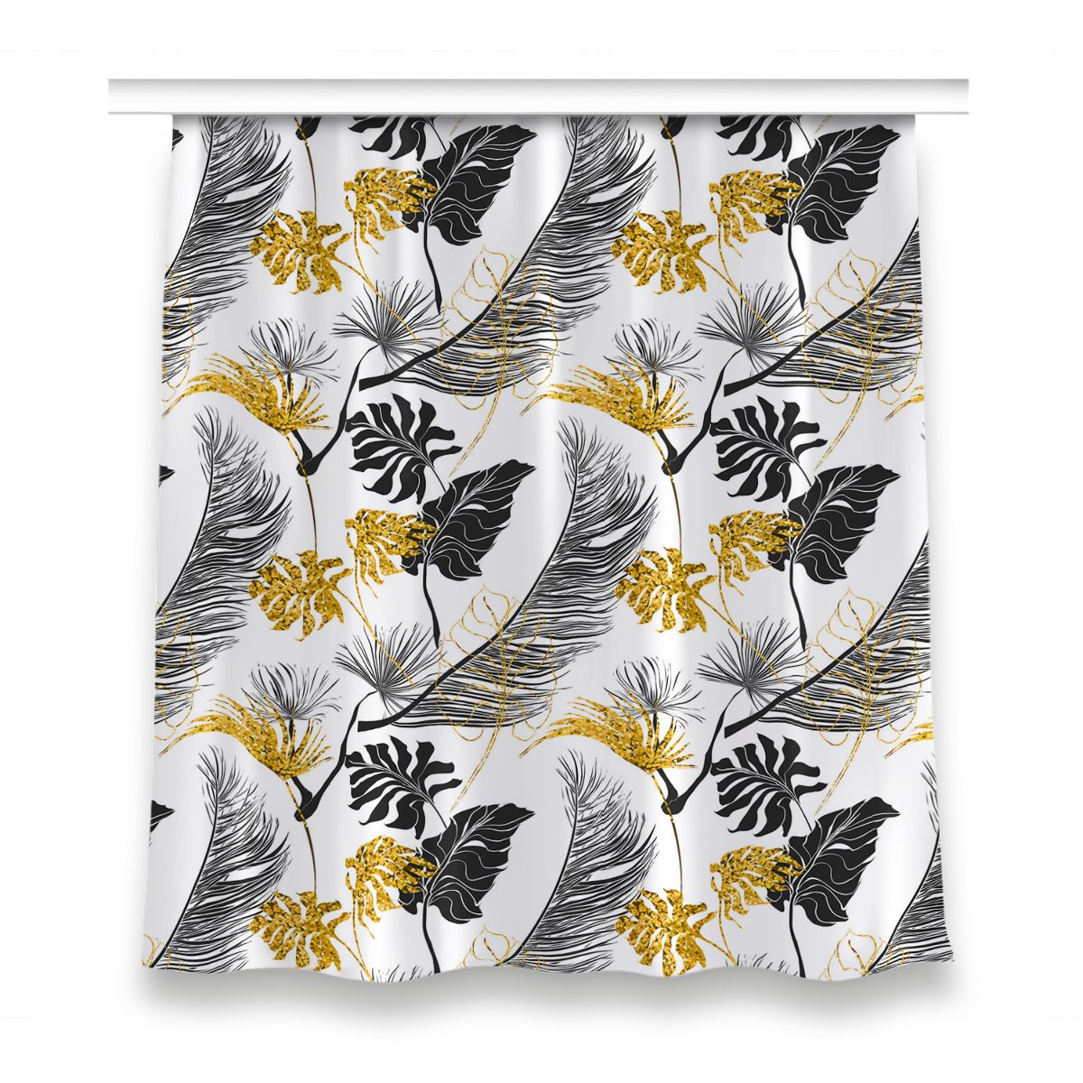 Klasyczna zasłona kolory 150x160 Złote tropikalne, Fabricsy