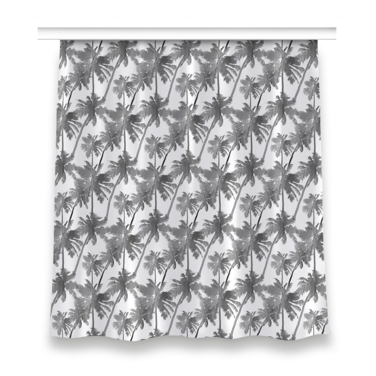 Klasyczna zasłona z nadrukiem 150x160 Szare palmy, Fabricsy