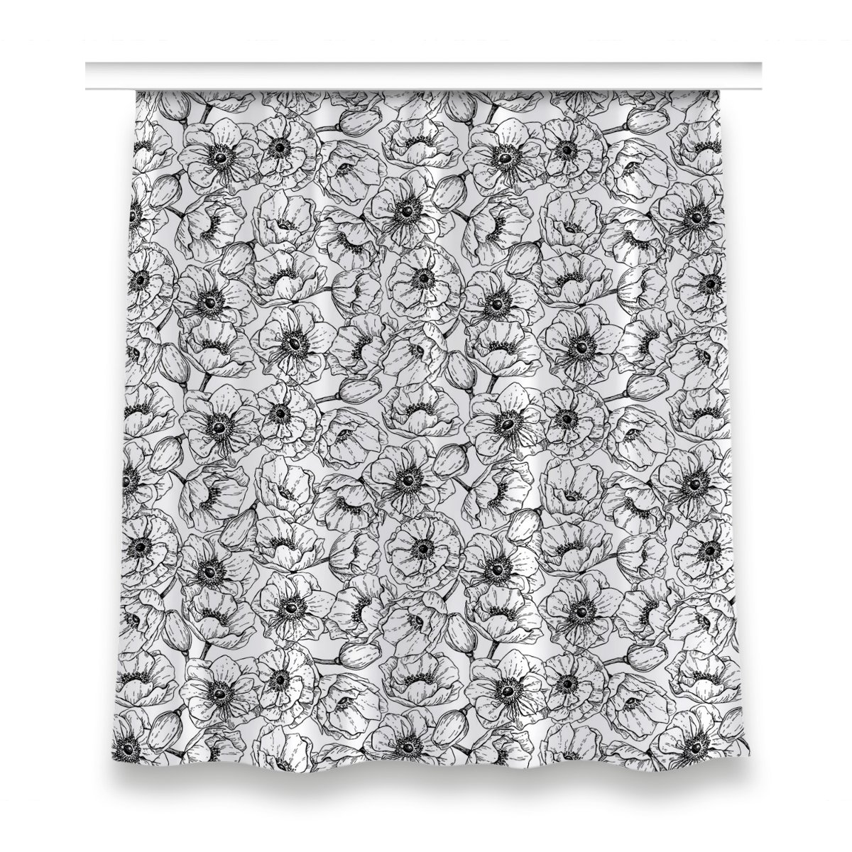 Gotowa zasłona z nadrukiem 150x160 Motyw kwiatowy, Fabricsy