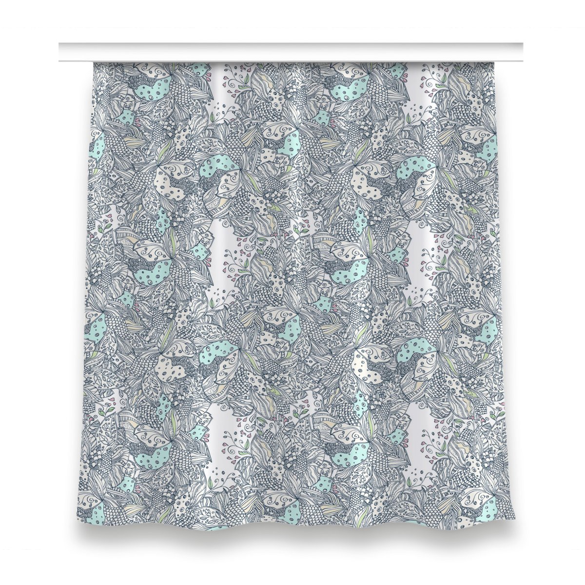 Kolorowa zasłona z nadrukiem wzór 150x160 Kwiaty, Fabricsy