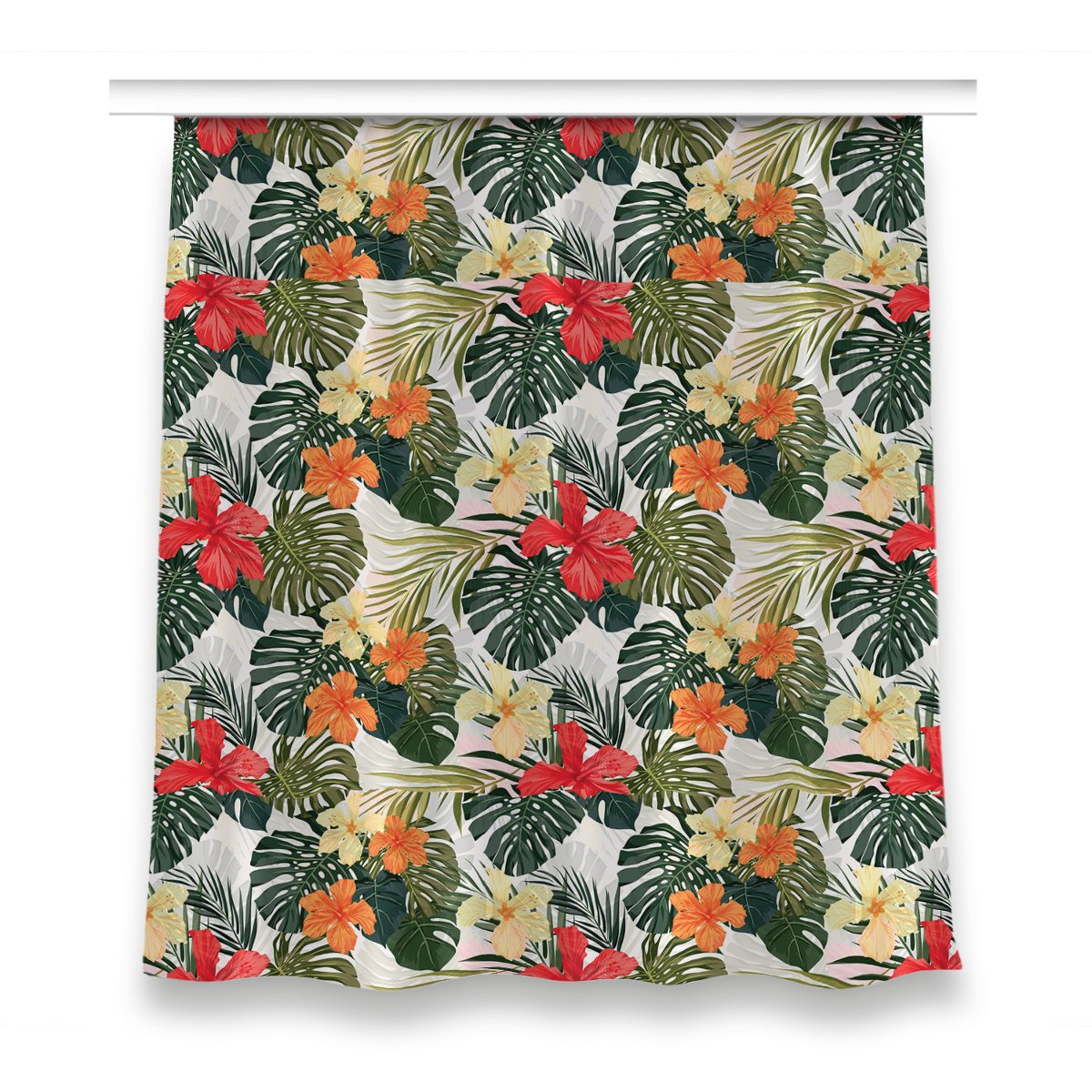 Gotowa zasłona z nadrukiem 150x160 Hawajska wyspa, Fabricsy