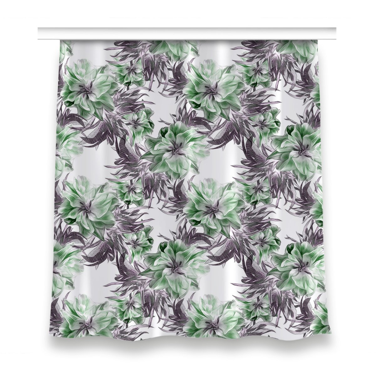 Gotowa zasłona z grafiką 150x160 Magiczne kwiaty, Fabricsy