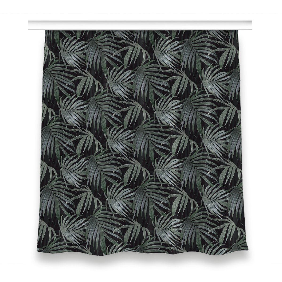 Gotowa zasłona z nadrukiem 150x160 Ciemna monstera, Fabricsy