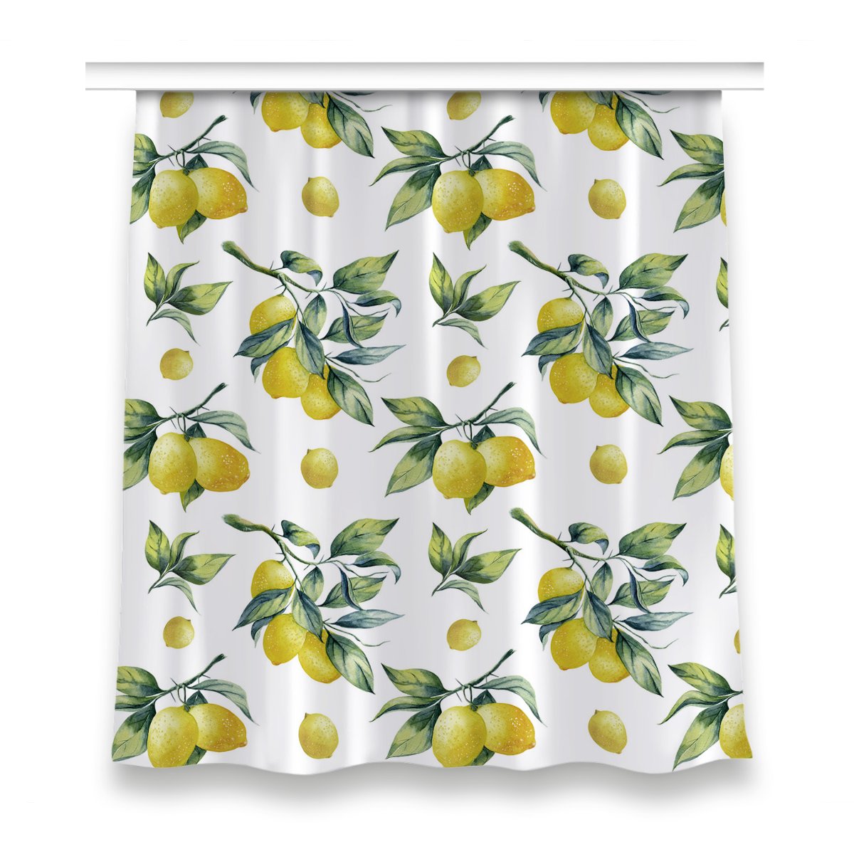 Gotowa zasłona z nadrukiem 150x160 Żółte cytryny, Fabricsy