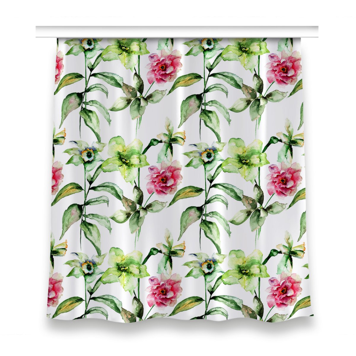 Gotowa zasłona z nadrukiem 150x160 Wiosna kwiaty, Fabricsy