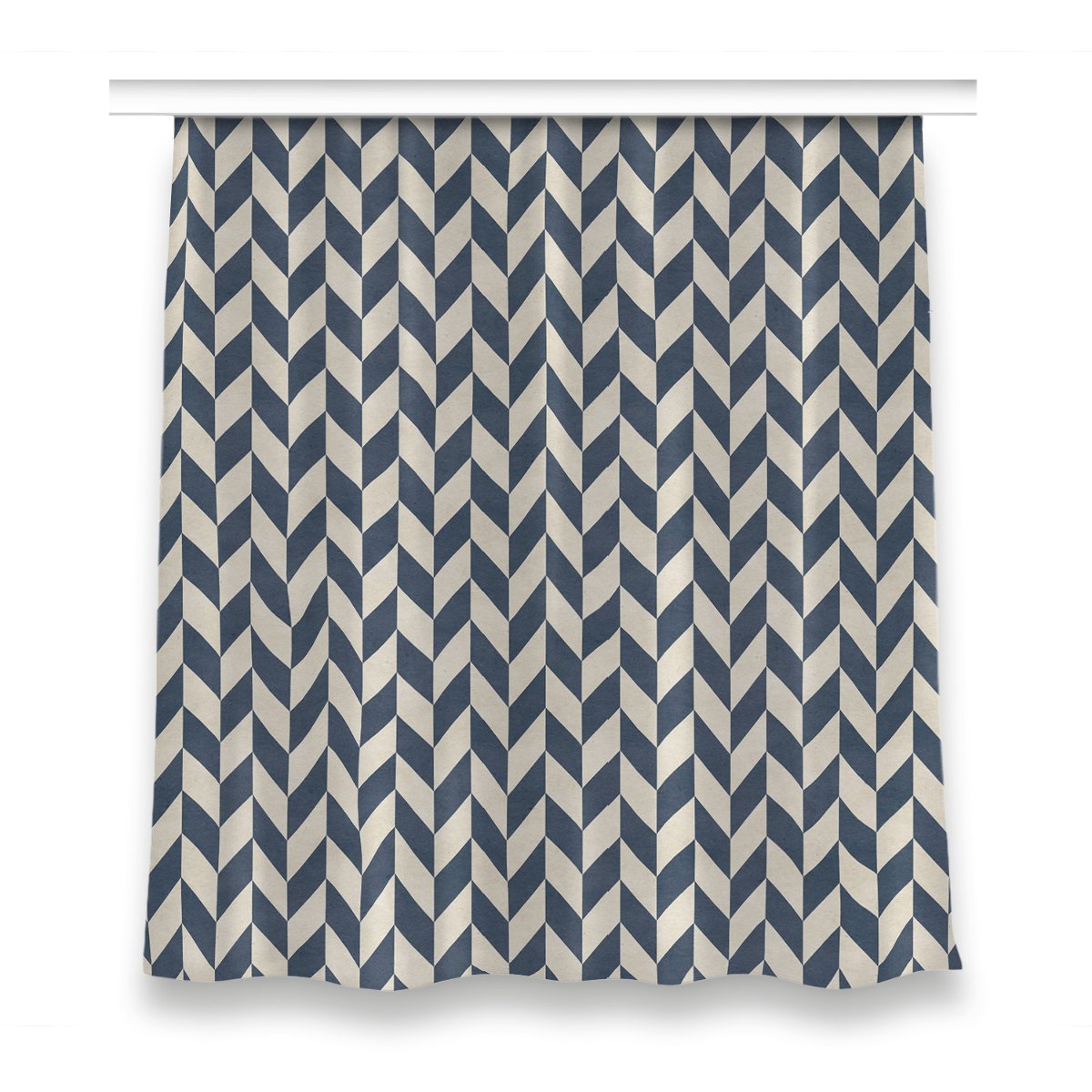 Gotowa zasłona na taśmę wzór 150x160 Szare wektory, Fabricsy