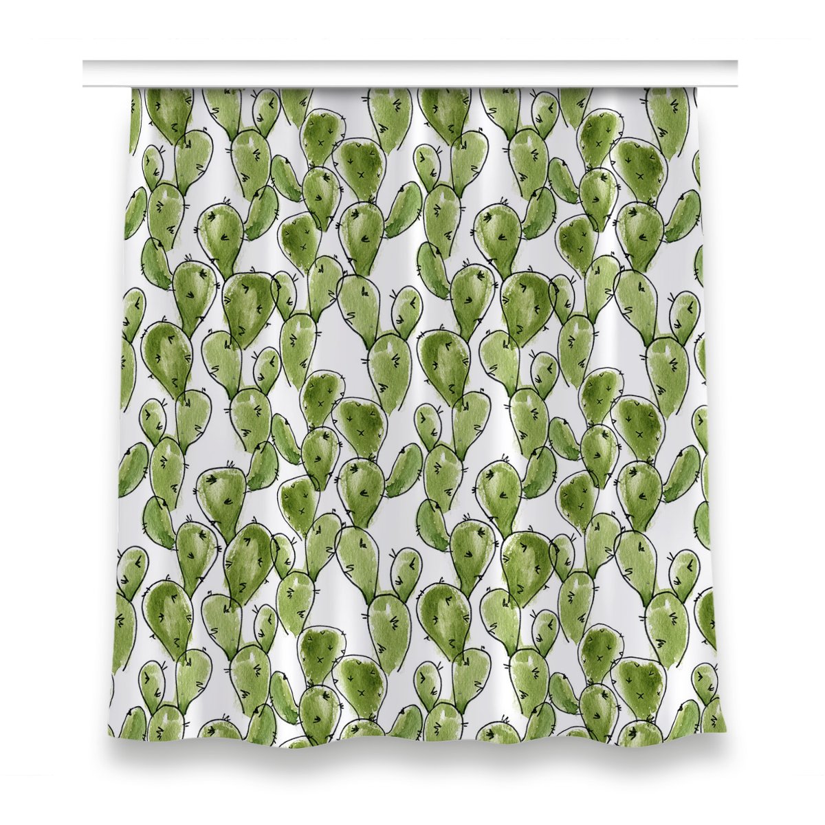 Kolorowa zasłona z nadrukiem 150x160 Kaktus Boho, Fabricsy