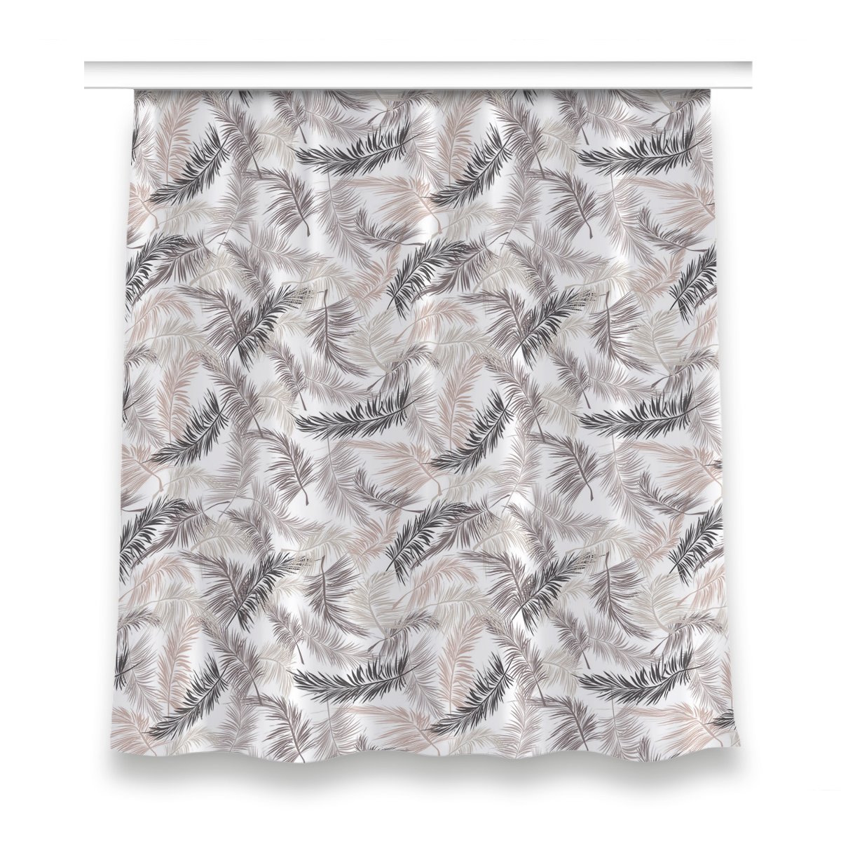 Gotowa zasłona z grafiką 150x160 cm Liście palmowe, Fabricsy