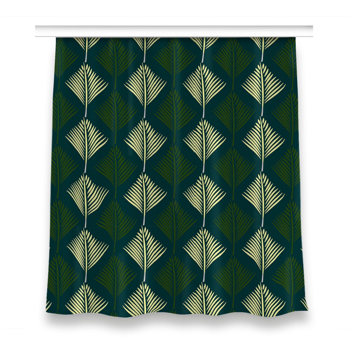 Kolorowa zasłona z nadrukiem 150x160 Liść palmowy, Fabricsy