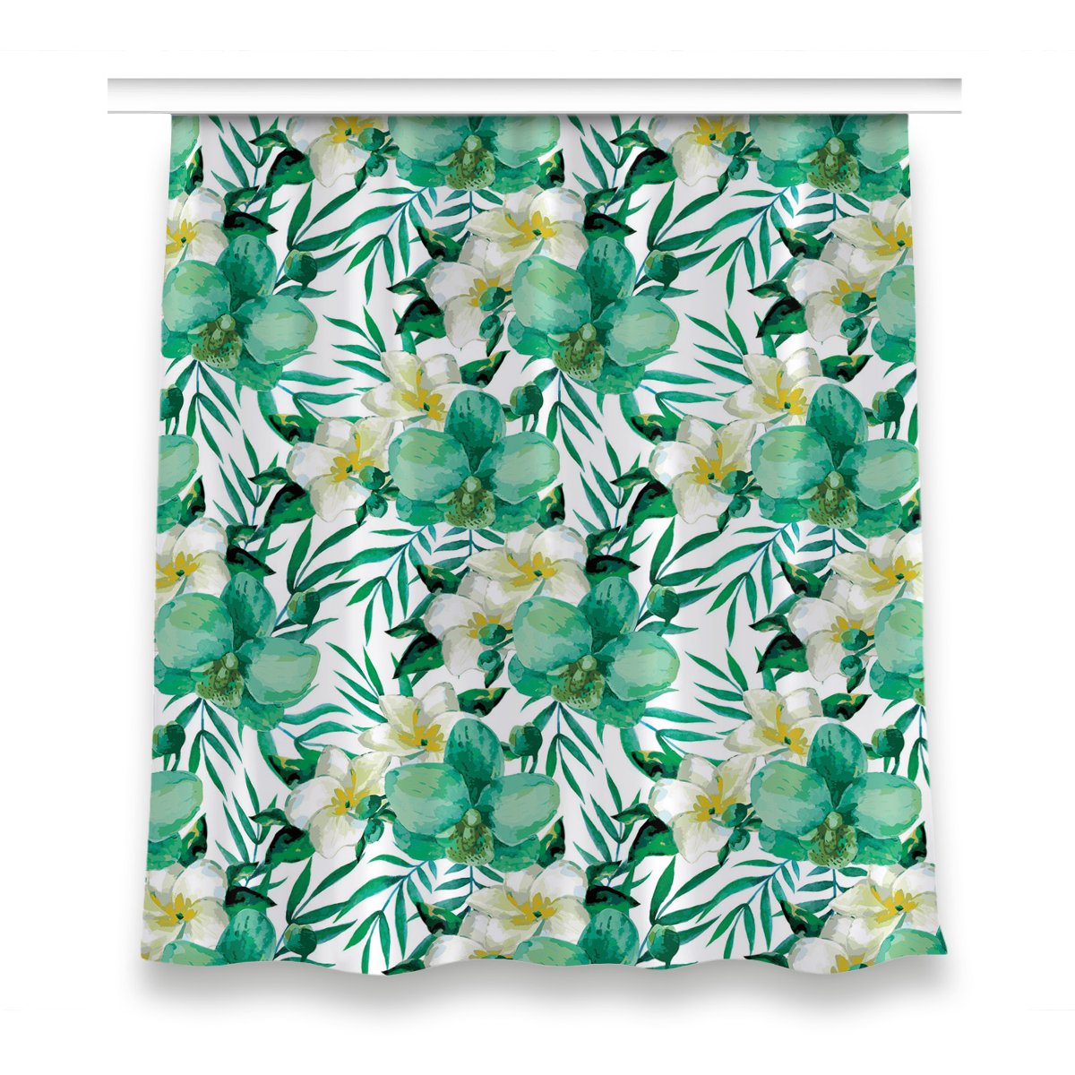 Zasłona z grafiką kolory 150x160 Pastelowe kwiaty, Fabricsy