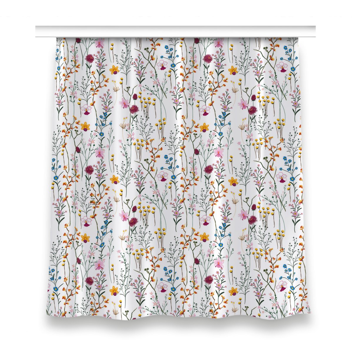 Kolorowa zasłona z nadrukiem 150x160 Polne kwiaty, Fabricsy