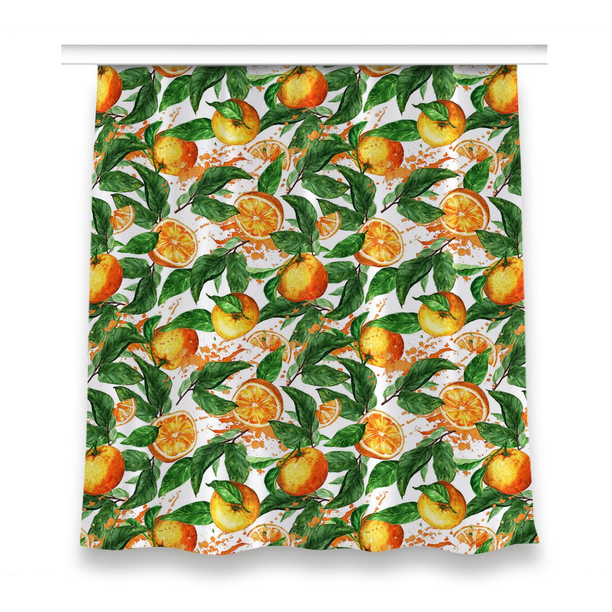Klasyczna zasłona z nadrukiem 150x160 Pomarańcze, Fabricsy