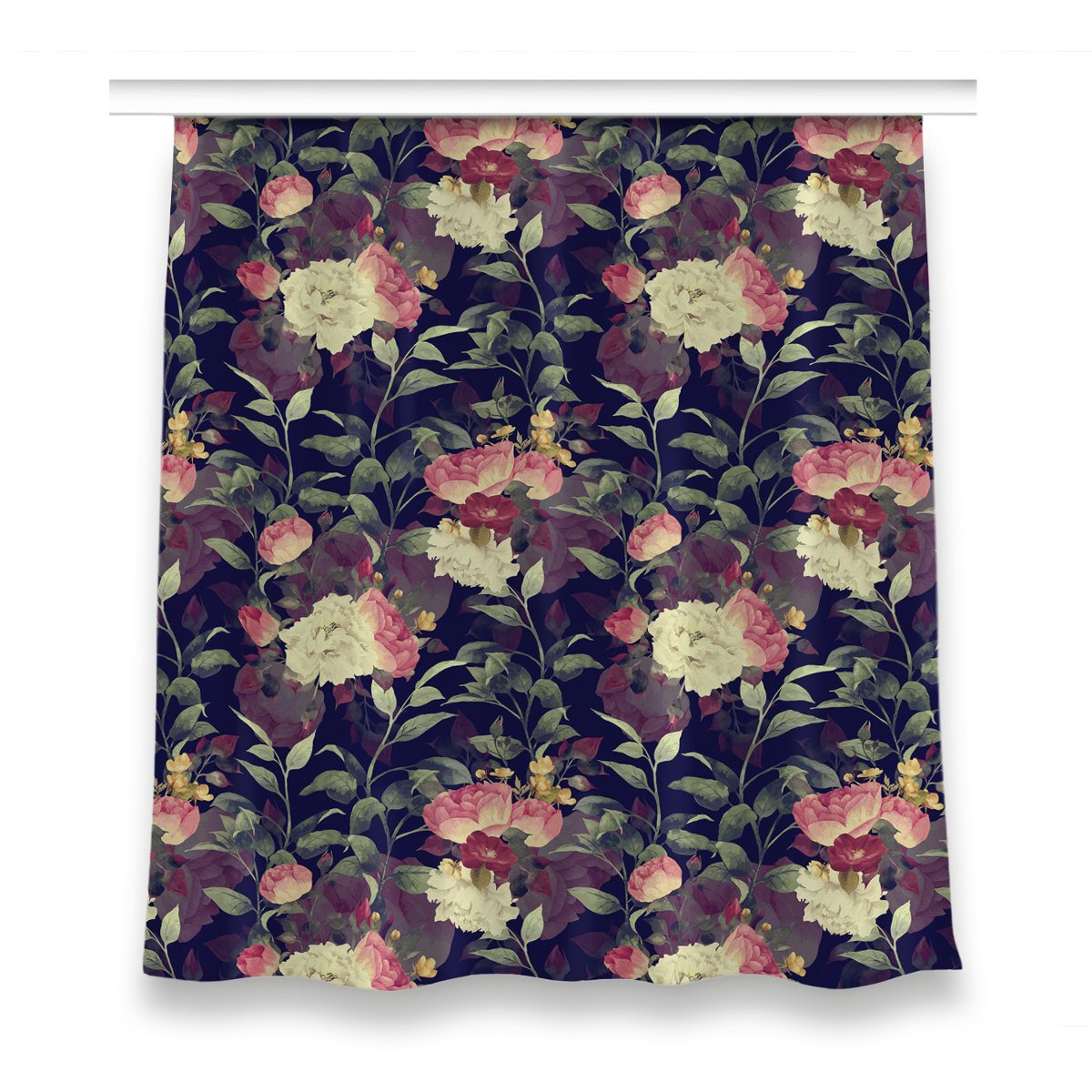 Klasyczna zasłona kolory 150x160 cm Vintage kwiaty, Fabricsy