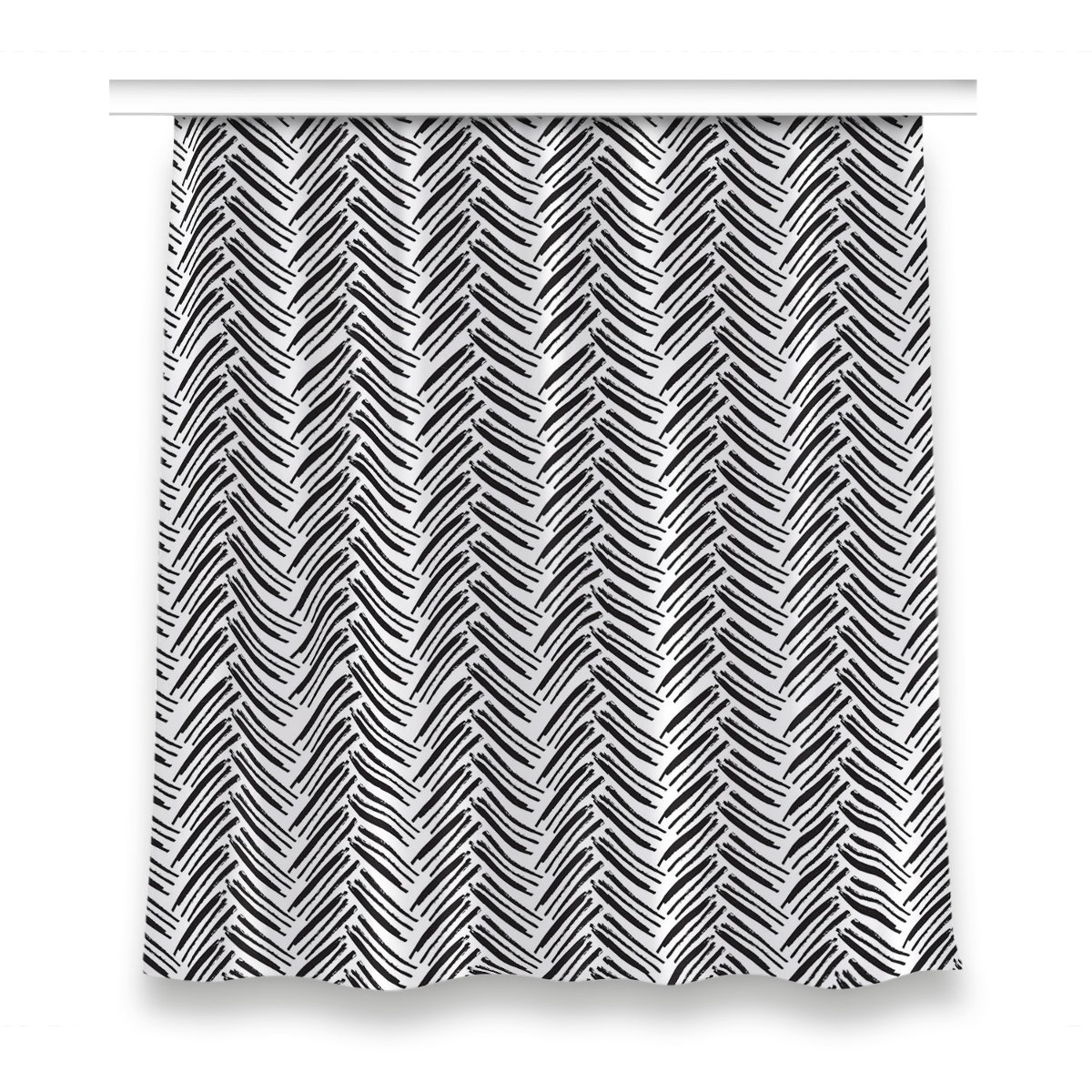 Klasyczna zasłona kolory 150x160 cm Wzór w jodełkę, Fabricsy