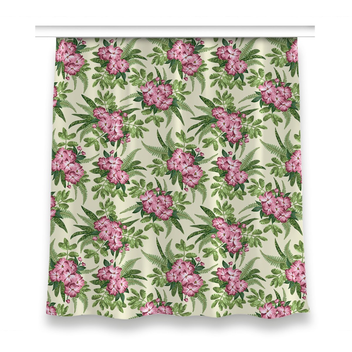 Klasyczna zasłona kolory 150x160 Tropikalne Kwiaty, Fabricsy