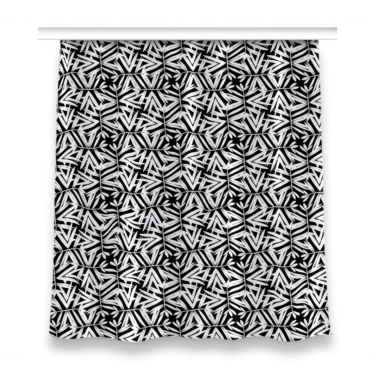 Klasyczna zasłona kolory 150x160 Czarno-biały wzór, Fabricsy