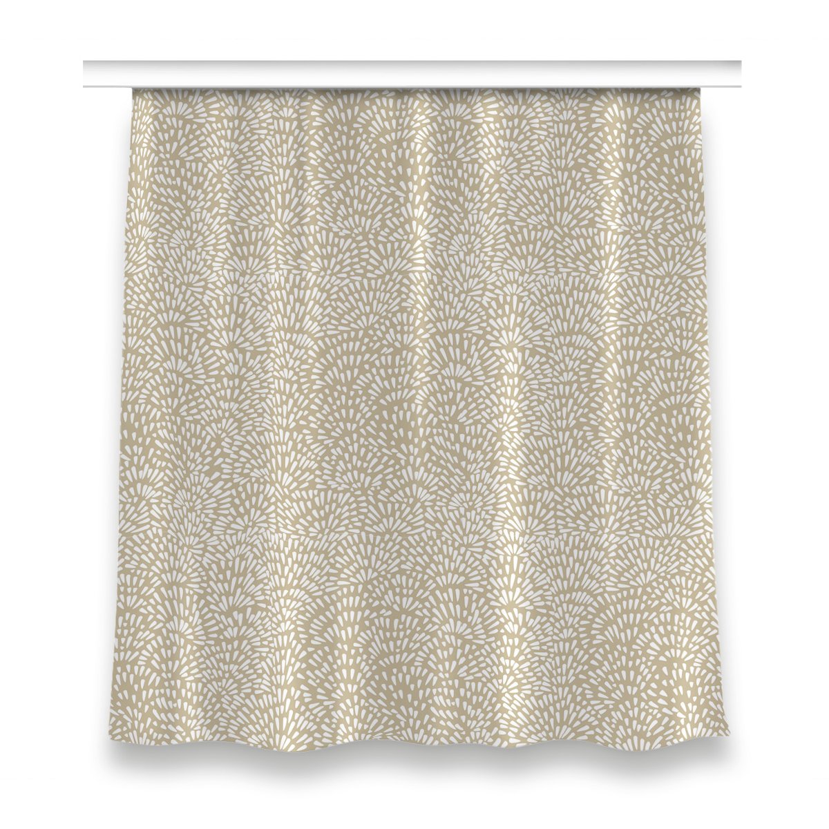 Gotowa zasłona z grafiką 150x160 Beżowe Łzy Boho, Fabricsy