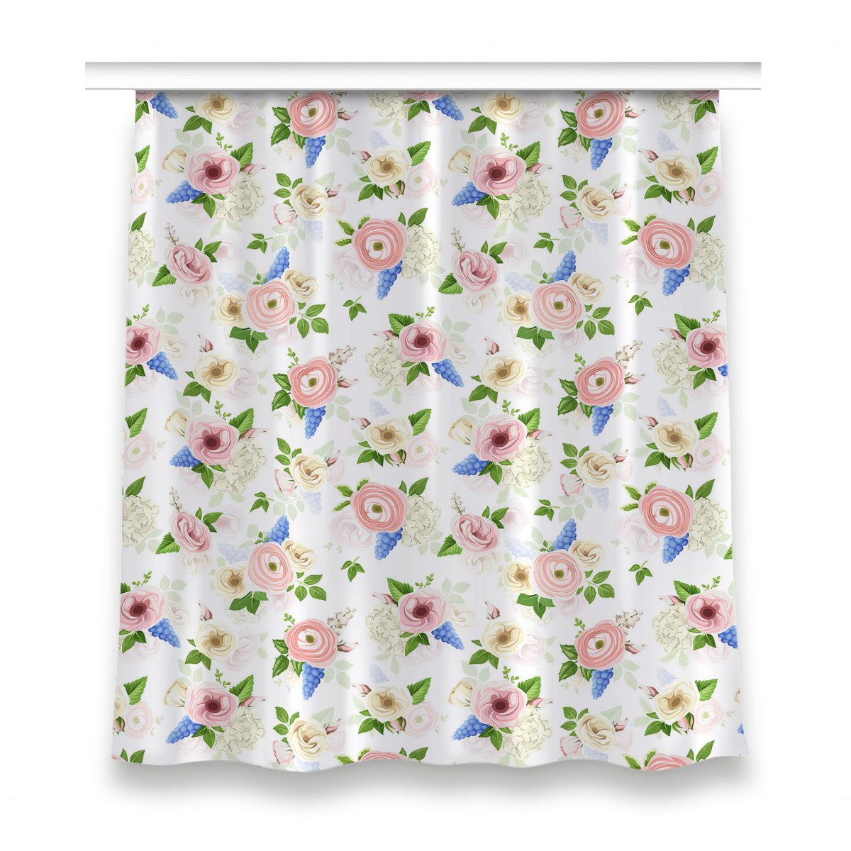 Klasyczna zasłona kolory 150x160 Rysowane kwiaty, Fabricsy