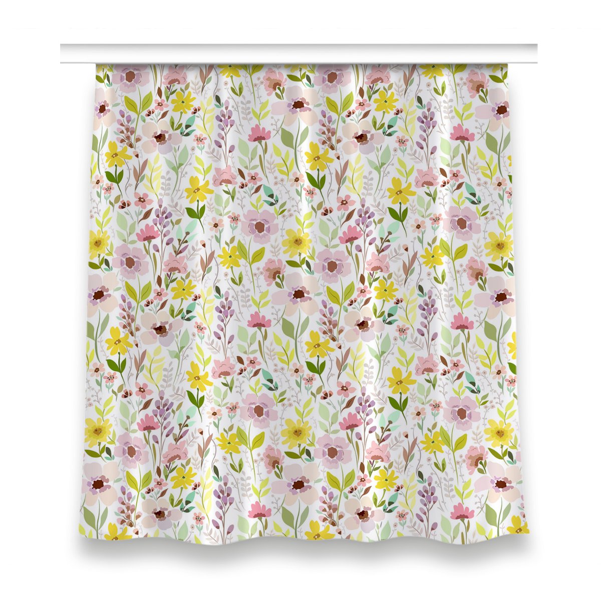 Klasyczna zasłona kolory 150x160 Kolorowe kwiaty, Fabricsy