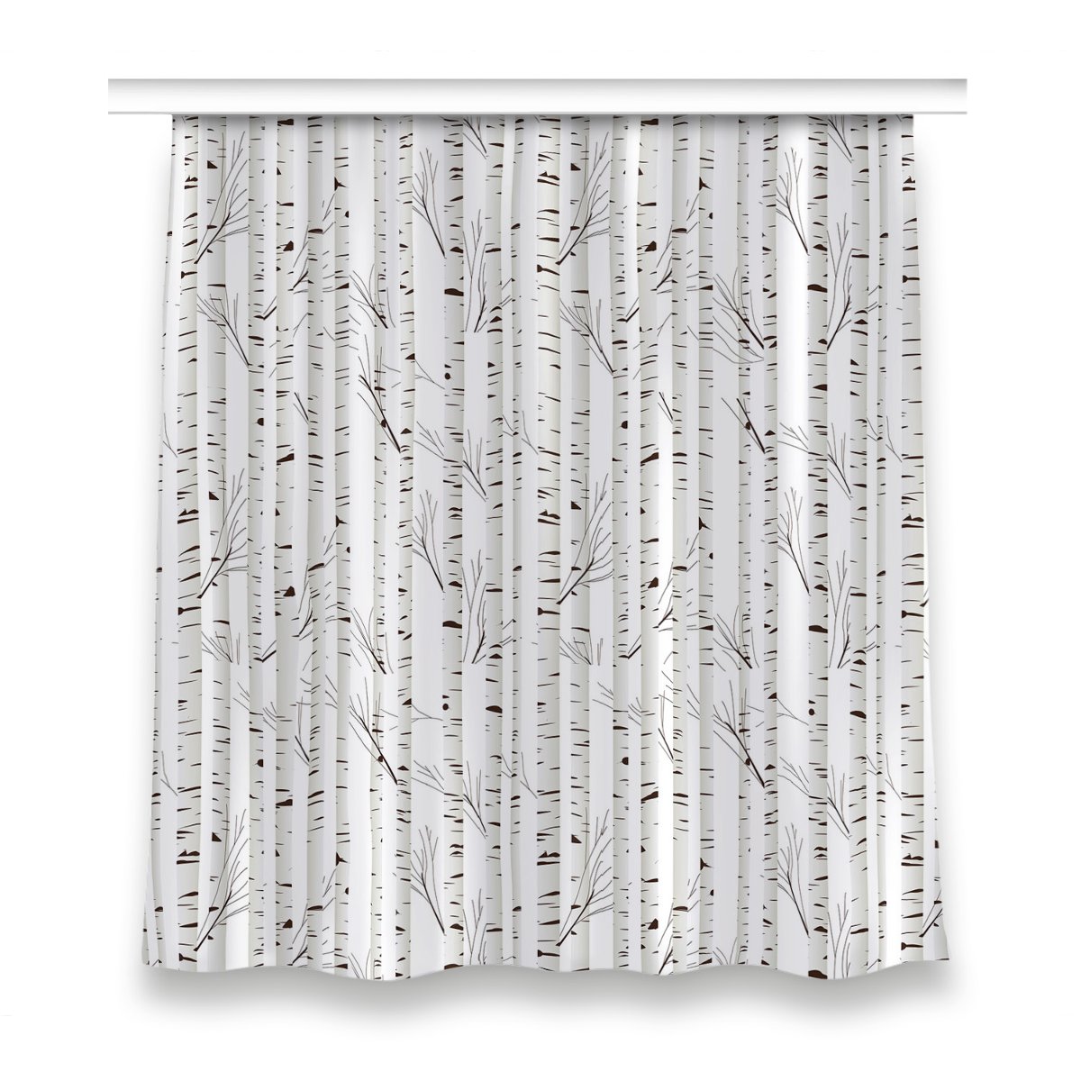 Klasyczna zasłona kolory dekor wzór 150x160 Brzozy, Fabricsy