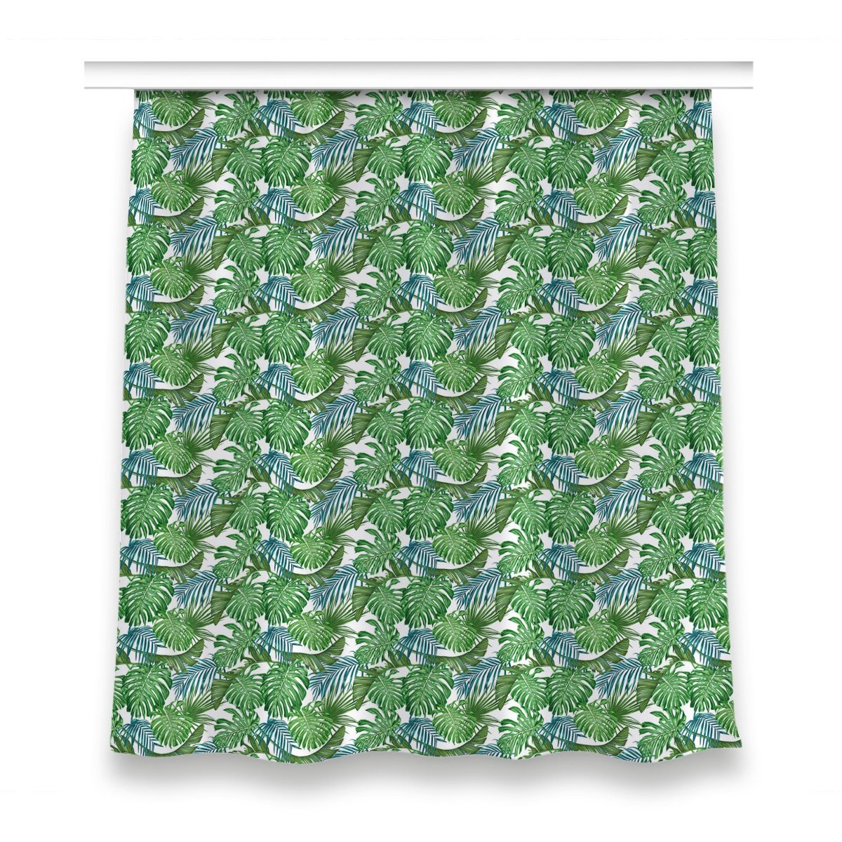 Kolorowa zasłona z nadrukiem wzór 150x160 Monstera, Fabricsy