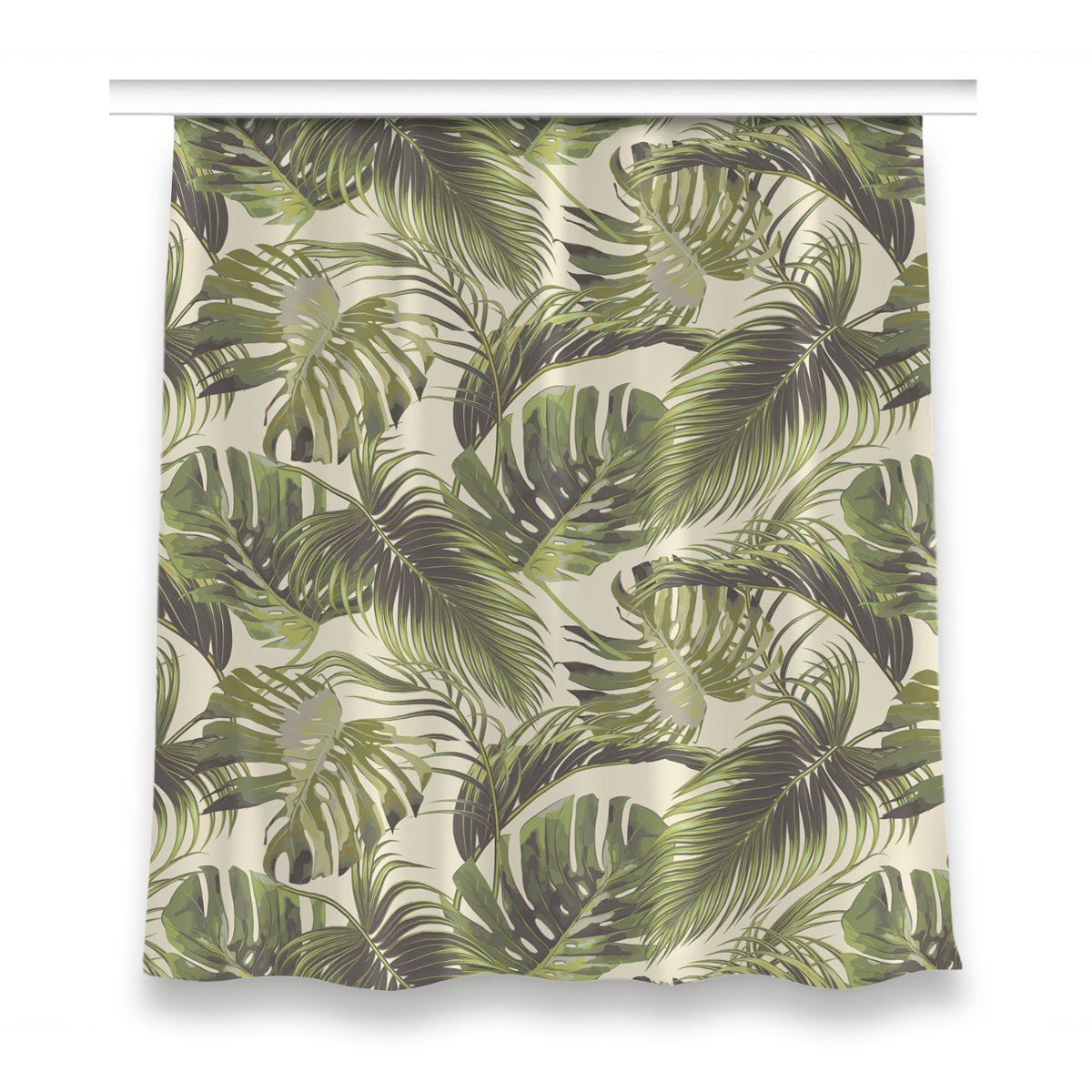 Klasyczna zasłona kolory 150x160 Tropikalne liście, Fabricsy