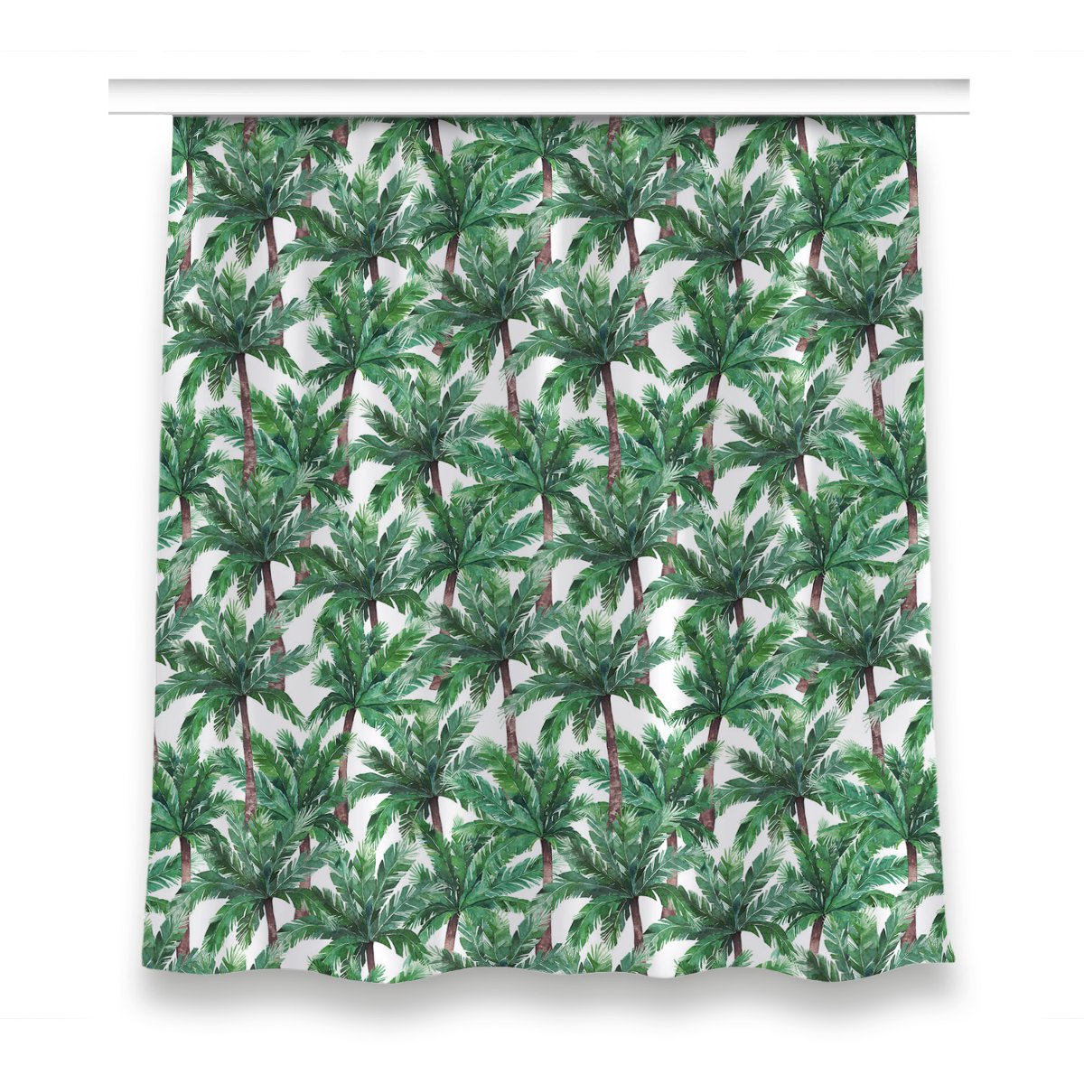 Klasyczna zasłona kolory 150x160 Tropikalne palmy, Fabricsy