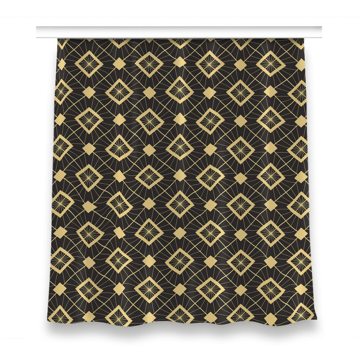 Gotowa zasłona z nadrukiem wzór 150x160 Retro wzór, Fabricsy