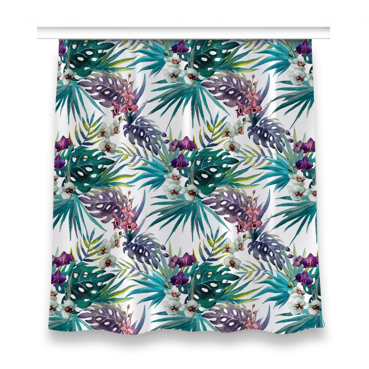 Gotowa zasłona dekor 150x160 cm Tropikalne liście, Fabricsy