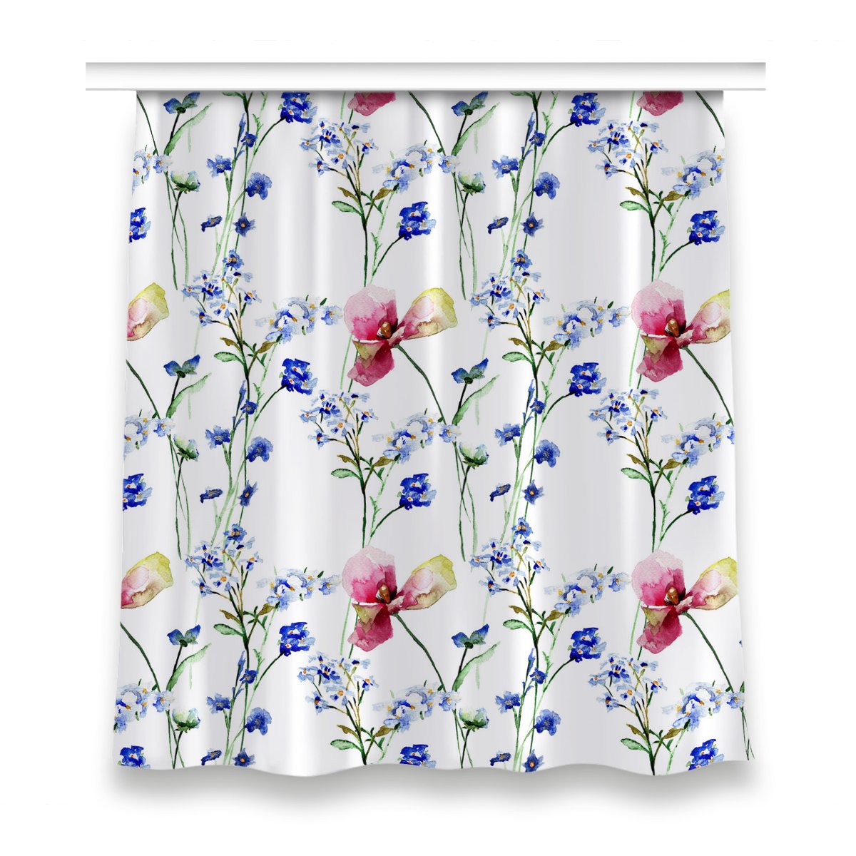 Gotowa zasłona z nadrukiem 150x160 Malowane kwiaty, Fabricsy