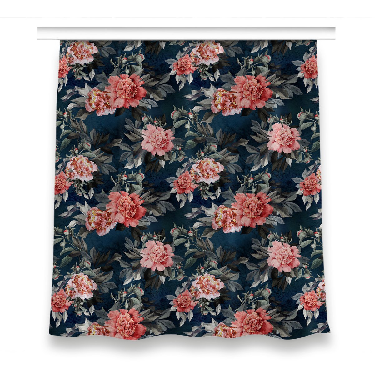 Klasyczna zasłona kolory 150x160 Czerwone piwonie, Fabricsy