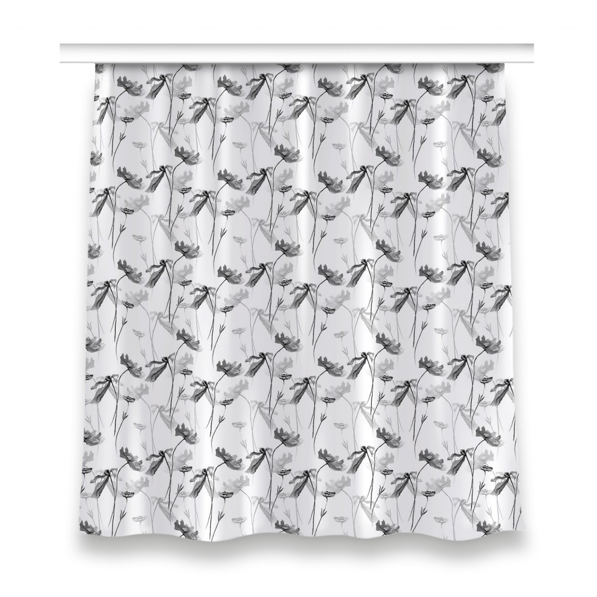 Gotowa zasłona z grafiką wzór 150x160 Kwiat maku, Fabricsy