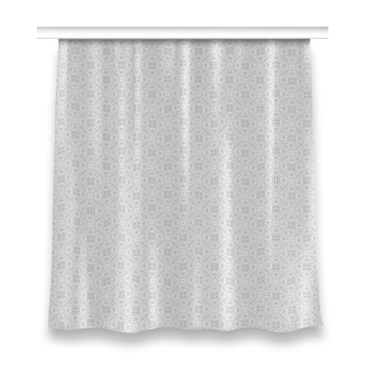 Gotowa zasłona na taśmę 150x160 Kwiatowy ornament, Fabricsy