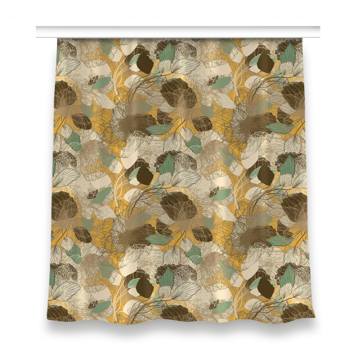 Kolorowa zasłona z nadrukiem 150x160 Retro sztuka, Fabricsy