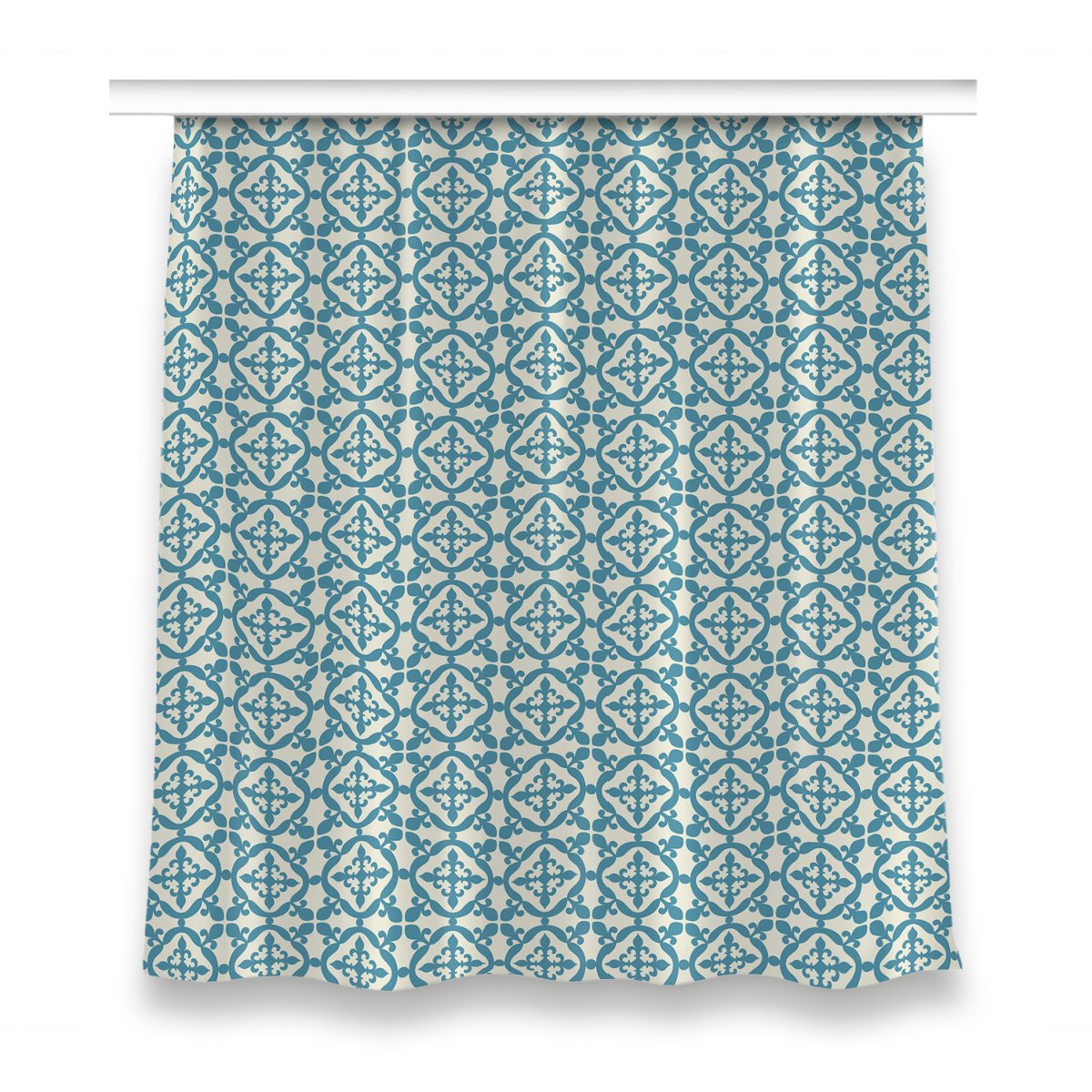Klasyczna zasłona z nadrukiem 150x160 Zielony wzór, Fabricsy